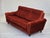 Danish 3 Seater Sofa in Brown-Red Velour, 1980s For Sale - Image 13 of 18
