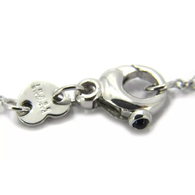 Late 20th Century Pasquale Bruni 5.76ct Pink Tourmaline 18k White Gold Cross Pendant Necklace For Sale - Image 5 of 6