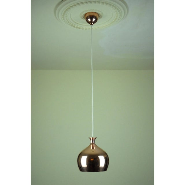 Copper Onion Pendant Lamp by Helge Zimdal for Falkenbergs Belysning, 1960s For Sale - Image 11 of 13