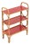 Italian Bookcase in Rattan and Red Laminate from Vivai del Sud, 1970s For Sale