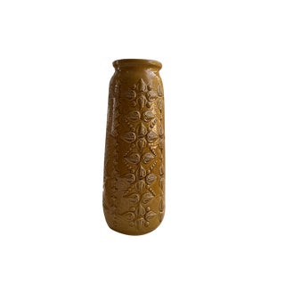Ocher Yellow Vase from Scheurich, Germany, 1960s For Sale