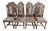 Antique French Carved Oak Dining Chairs, 1880, Set of 8 For Sale