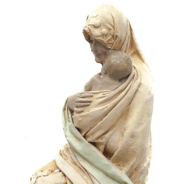 Adelaïde Maeterlinck-Lefebvre, Virgin and Child, 1890s, Plaster For Sale - Image 12 of 18