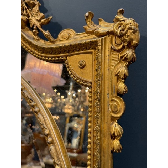 19th Century French Carved and Giltwood Mirror For Sale In Dallas - Image 6 of 7