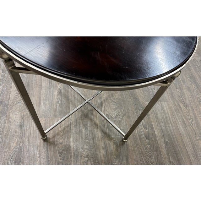 Vintage Milling Road by Baker Furniture Round Accent Table For Sale - Image 11 of 14