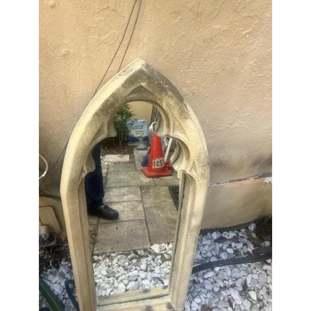 Pair of 1980s Gothic Wall Outside or Inside Mirrors For Sale - Image 4 of 6