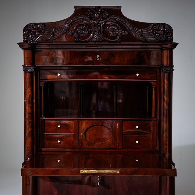 Louis Philippe Secretaire in Mahogany For Sale - Image 15 of 18