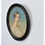 Textile French Late 19th Century Framed Oval Portrait For Sale - Image 7 of 11