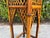 Late 20th Century Vintage 34” Burnt Split Bamboo & Woven Rattan Pedestal Plant Stand For Sale - Image 5 of 8