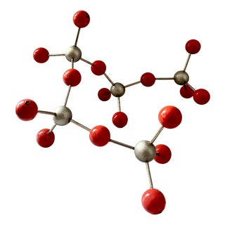 Vintage Atomic Age Molecular Model with Bakelite Balls, Former Czechoslovakia, 1950s For Sale