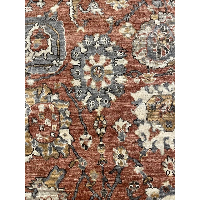 Hand Knotted Oushak Design Wool Rug. 8'01" X 9'11" For Sale - Image 4 of 5