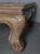 American Vintage Marge Carson Carved Wood Glass Top Coffee Table For Sale - Image 3 of 8