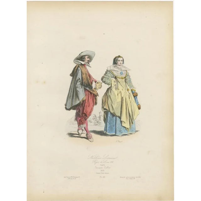 Pauquet Frères, French Costumes of Nobles from Lorraine, 1860, Prints, Set of 2 For Sale - Image 5 of 10
