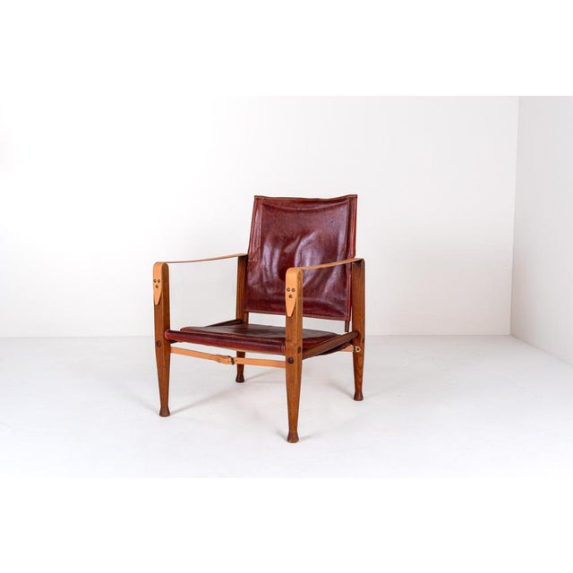 Vintage KK47000 Safari Chair in Leather by Kaare Klint for Rud Rasmussen, Denmark, 1930s For Sale - Image 11 of 11