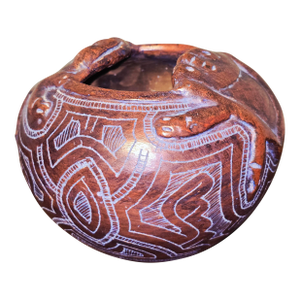 Reis Pará Brazilian Marajoara‑Style Carved Ceramic Pot