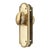 Late 20th Century Traditional Braided Edge Polished Brass Oval Door Knob Passage Set For Sale