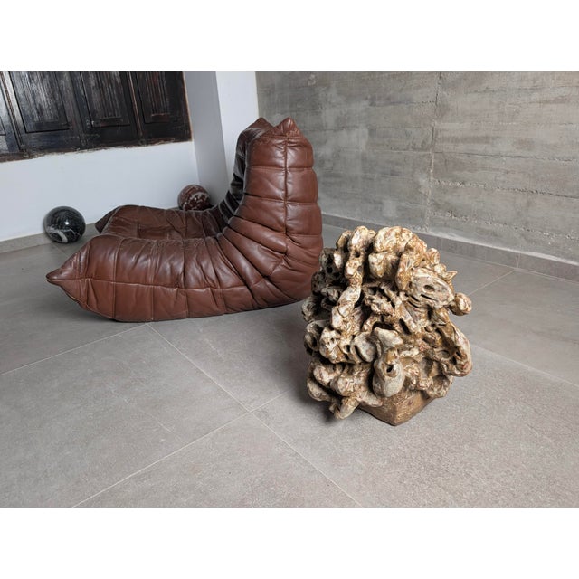 Large Organic Sculpture in Glazed Stoneware with Coral Forms, 2002 For Sale - Image 11 of 16