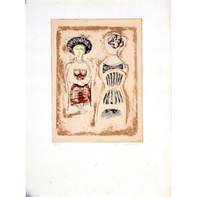 1960s Massimo Campigli, Deux Femmes Assises, 1965, Lithograph For Sale - Image 5 of 6