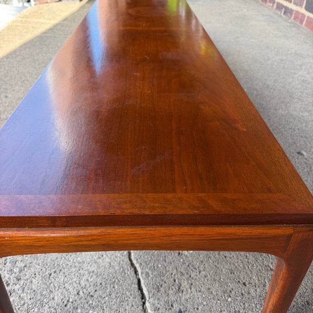 Lane Rythm 6 Foot Long Walnut Coffee Table For Sale - Image 10 of 12