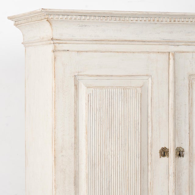 Early 19th Century Early 19th Century Swedish Gustavian White Painted Cabinet For Sale - Image 5 of 18