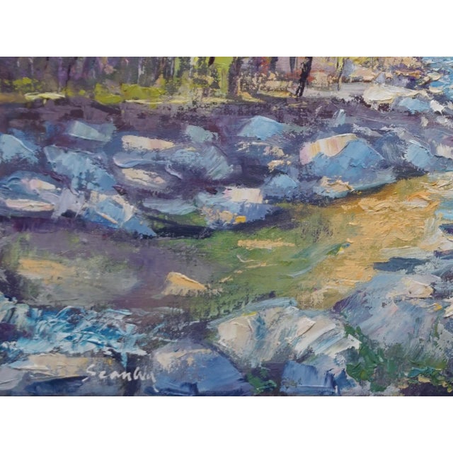 Original oil painting by Sean Wu, Autumn Stream