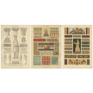Greek Architecture and Ornament Prints, 1887, Paper, Set of 3 For Sale