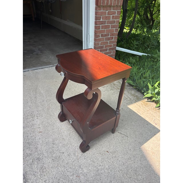 1990s Thomasville Traditional Cherry Accent Table For Sale - Image 5 of 5