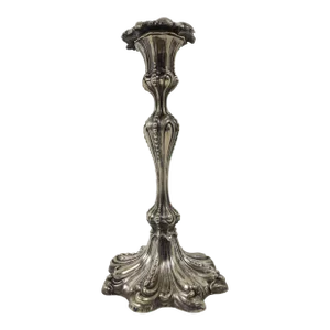 Late 19th Century Rococo Style Jfp & Co. Silver Plated Candlestick