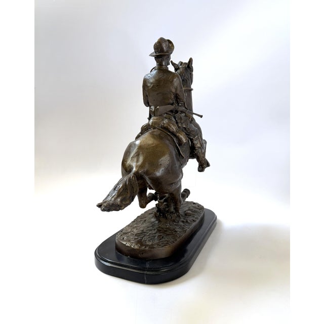 Trooper of the Plains, Bronze Piece After Remington - 19" H For Sale - Image 17 of 18