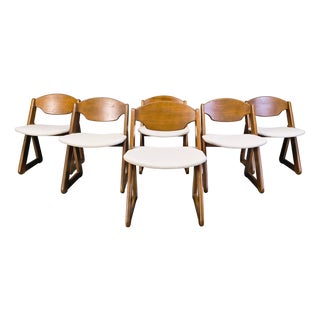 Vintage Brutalist Dining Chairs, 1960s, Set of 6 For Sale