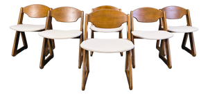 Vintage Brutalist Dining Chairs, 1960s, Set of 6
