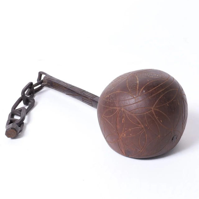 Late 19th Century Antique Anglo Indian Carved Coconut Ladle For Sale In West Palm - Image 6 of 7
