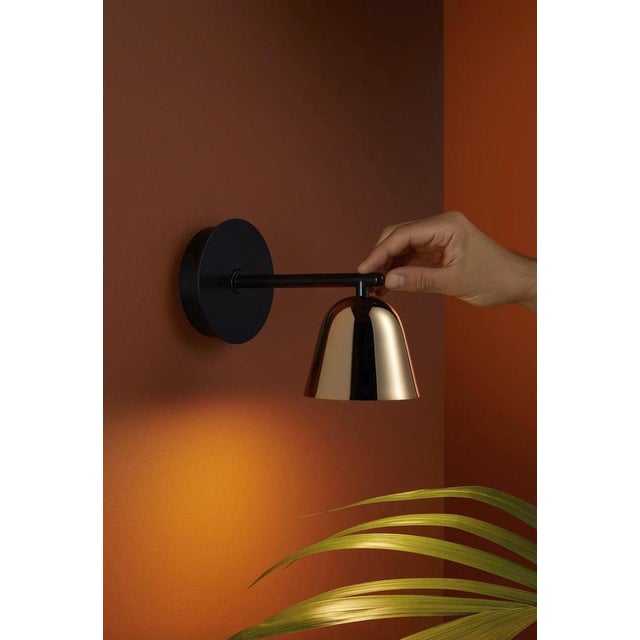 Lighto a Black Matte-Golden Glossy Cup Wall Lamp by Jaime Hayon for Parachilna For Sale - Image 10 of 11