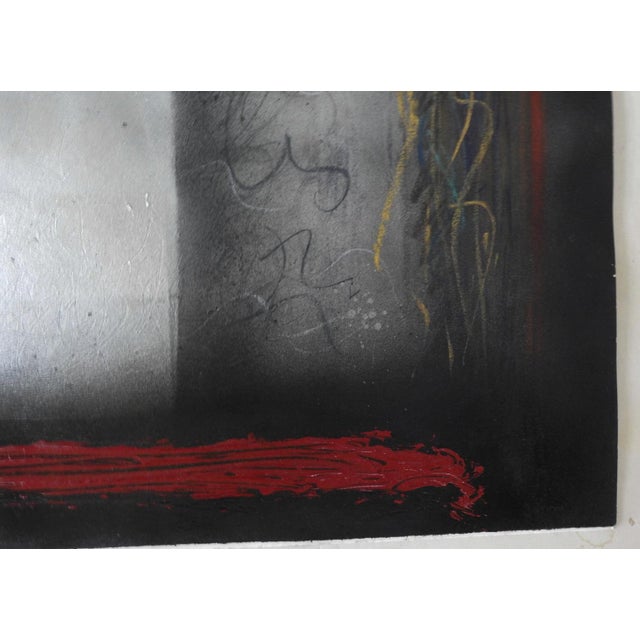 Abstract Abstract Silver Black Painting For Sale - Image 3 of 7