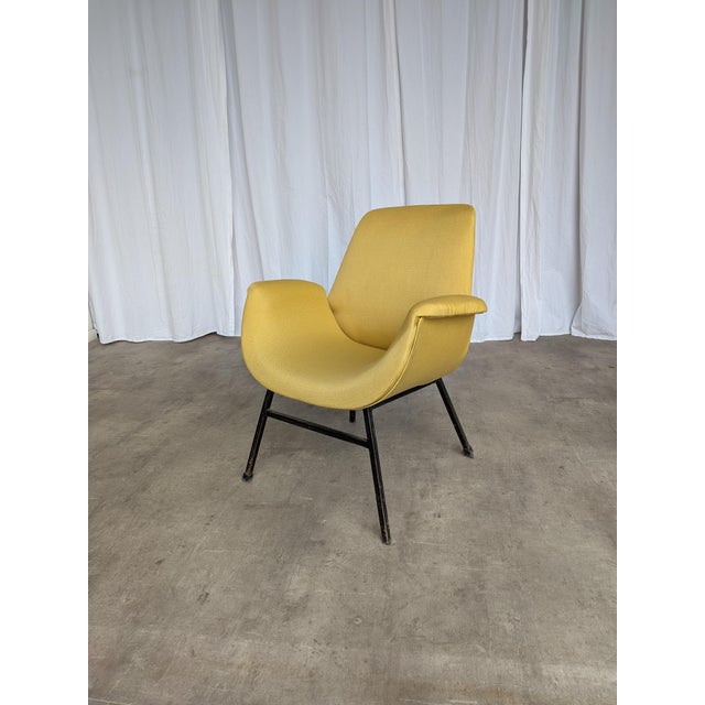 Mid-Century Modern Cocktail Chair in Yellow, 1970s For Sale - Image 18 of 18