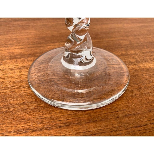 Vintage Glass Twisted Candle Stick Holder, 1970s For Sale - Image 16 of 18