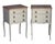 Pair of Antique Marble Top,Painted Wood Nightstands. With Beautiful Metal Hardware Pulls. Two Drawers in each. Lovely...