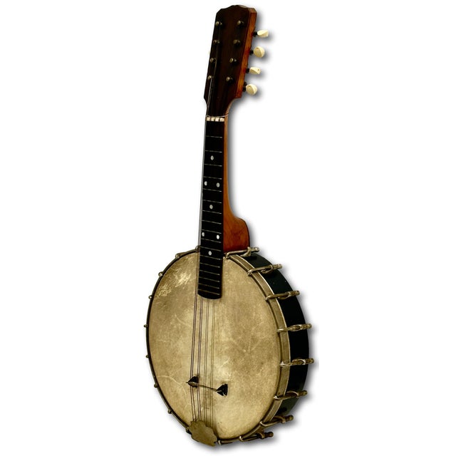 Early 20th Century Authentic American Antique Small 8 String Banjo Style Musical Instrument for Decoration - Circa Early 1900s For Sale - Image 5 of 18