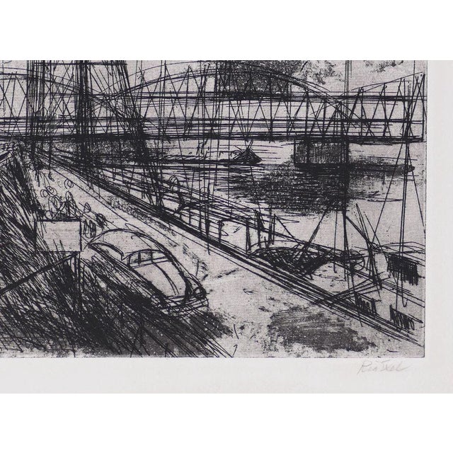 View of Rotterdam - Original Etching by R. Klaveren-Exel - 1970s 1970s For Sale - Image 4 of 5