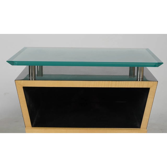 Enrique Garcel Pair of Enrique Garcel Post Modern Designer Nightstands For Sale - Image 4 of 4