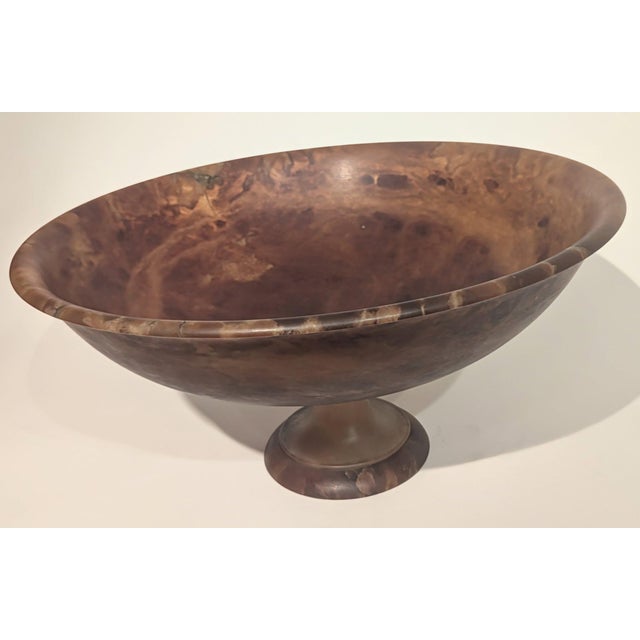 Traditional Alabaster Pedestal Bowl For Sale - Image 3 of 7