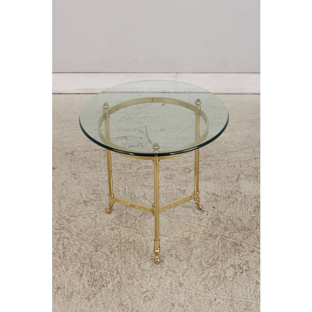 Age: Approx: 30 Years Old Details: High Quality Construction Hollywood Regency Solid Brass Hardware Stretcher Base Frame...