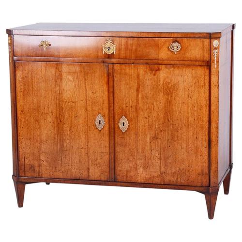 Empire Cabinet in Oak, Spruce, Mahogany Veneer and Brass, Austria, 1810s For Sale - Image 17 of 17
