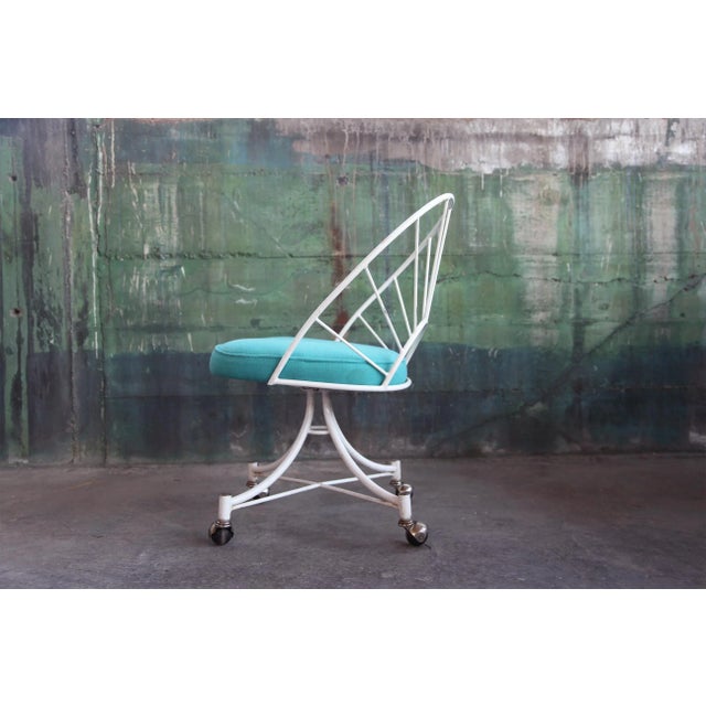 Metal 1960s Mid-Century Modern Acapulco Style Rolling Office Chair For Sale - Image 7 of 9