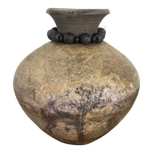 Vintage Boho Studio Pottery Vase For Sale