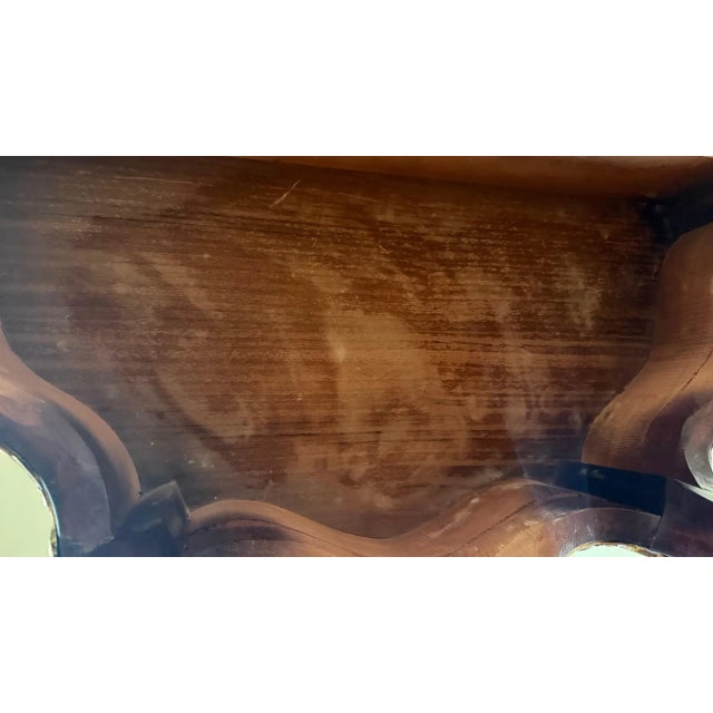 Mid 20th Century Louis XV Style Ormolu-Mounted Demilune Console Table For Sale - Image 15 of 16