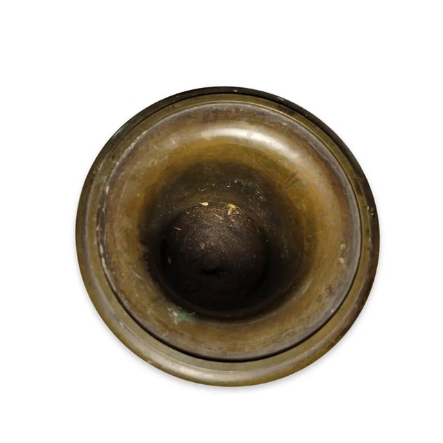 Mid 19th Century Pair of Mid 19th Century Small Napoleon III Bronze Urns With Doree Mounts and Marble Plinths For Sale - Image 5 of 13