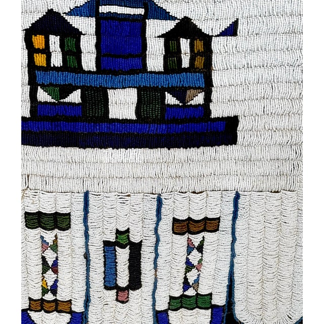 Framed Mid-20th C. Lakota (Sioux) Beaded Saddle Bag Panel, Museum Mounted For Sale - Image 17 of 18