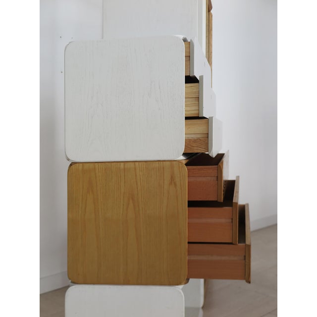 Two-Tone Samara Modular Bookcase by Derk Jan De Vries for Maisa, Italy, 1970s, Set of 8 For Sale - Image 11 of 18