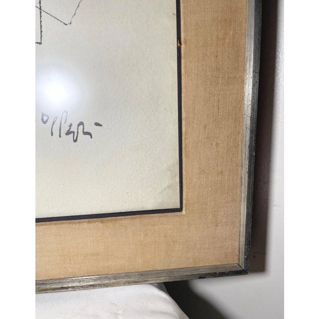 Huge Vintage Original William Gropper Ink Wash Figural Drawing Sketch Painting For Sale - Image 12 of 12